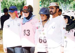محمد بن راشد يشهد سباق كأس فاطمة بنت منصور للقدرة للسيدات