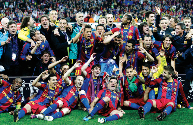 برشلونة يبهر العالم ويتربع على عرش أندية أوروبا