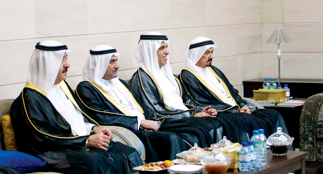 "حميد النعيمي وحمد الشرقي وسعود المعلا وسعود القاسمي"