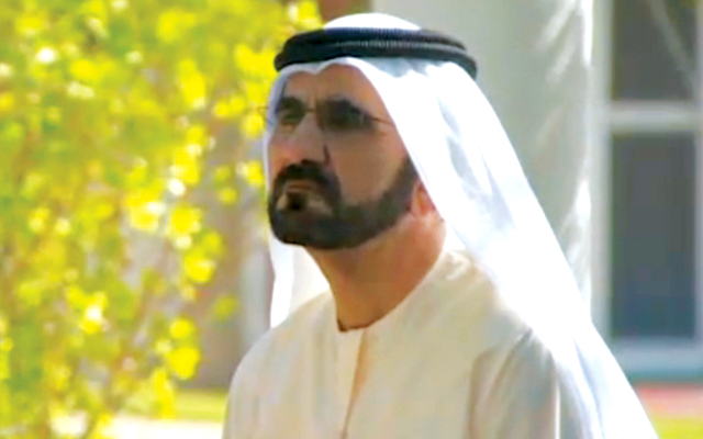 "محمد بن راشد خلال الحوار"