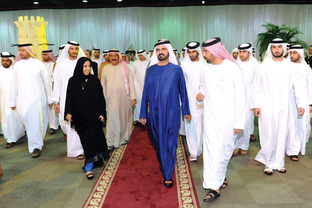 "..وسموه لدى وصوله إلى الحفل بحضور ماجد بن محمد وميثاء الشامسي ومحمد النابودة وجمع من المدعوين"