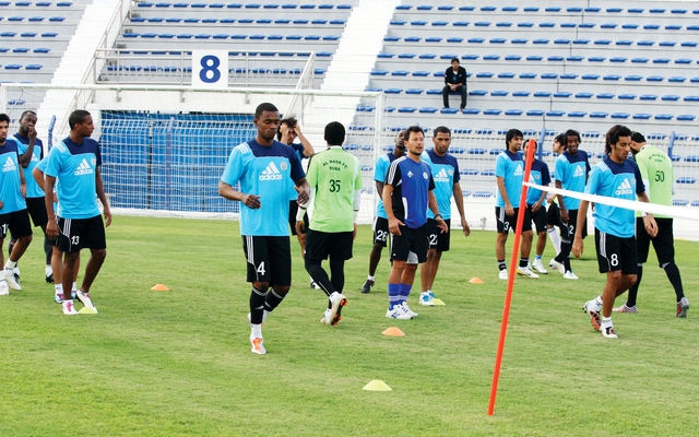 "جانب من تدريبات النصر"
