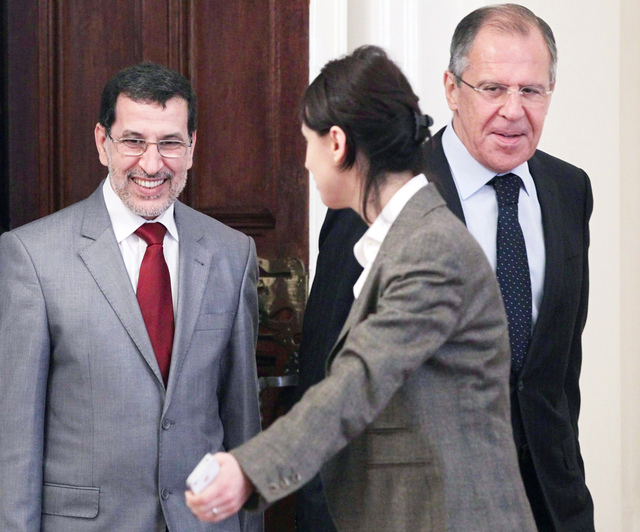 "وزير الخارجية المغربي ونظيره الروسي بُعيد لقائهما في موسكو"