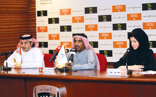 "خلال المؤتمر الصحافي لرعاة كأس رئيس الدولة"