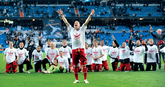 "فرحة لاعبي بايرن ميونيخ بالتأهل الى نهائي الأحلام"