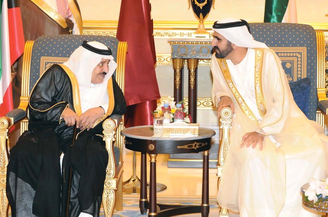 "محمد بن راشد لدى لقائه نايف بن عبدالعزيز"