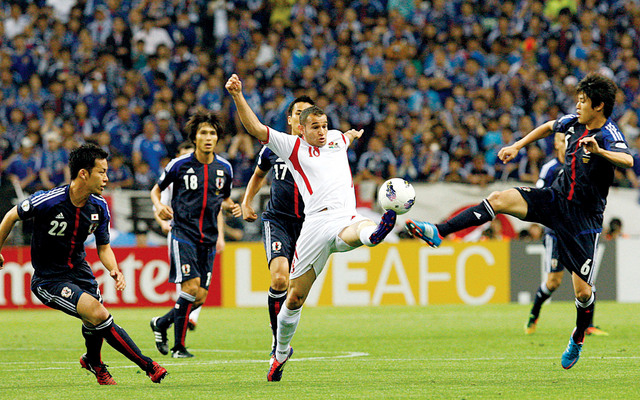 "من مباريات المنتخب الأردني مع اليابان"