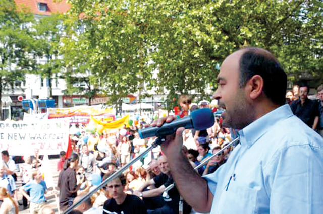 "إحدى وقفات  التضامن في ألمانيا مع شعب غزة أثناء العدوان  الإسرائيلي في عام 2008"