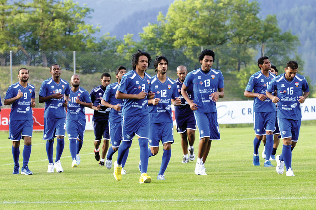 "من تدريبات المنتخب الأولمبي في مونتانا"