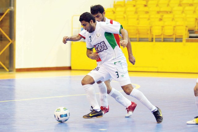 "محمد إبراهيم خلال مشاركته في مباراة سكاي دايف والملكي \t\"البيان\""