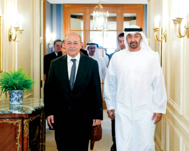 ".. وسموه مع جون ايف لودريان بحضور سيف بن زايد (وام)"