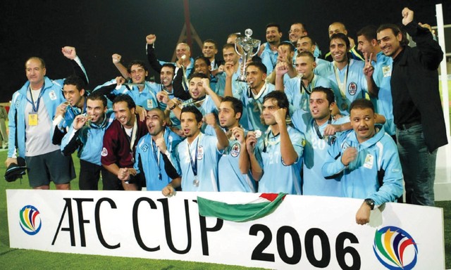 "الفيصلي يحتفل بلقب كأس الاتحاد الآسيوي عام 2006 \tمن المصدر"