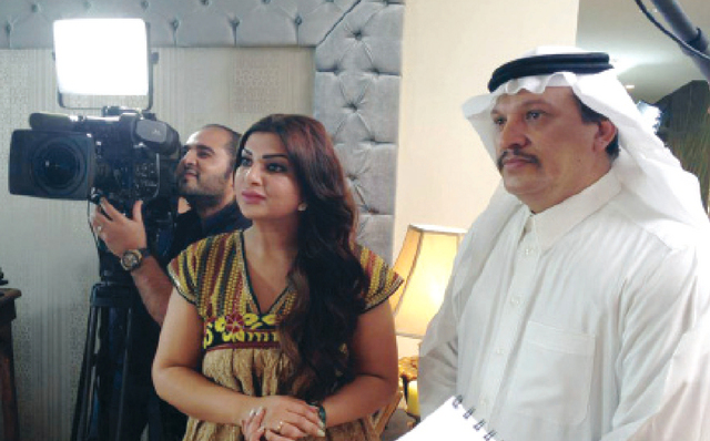 "أميرة محمد خلال تصوير أحد مشاهدها \tمن المصدر"