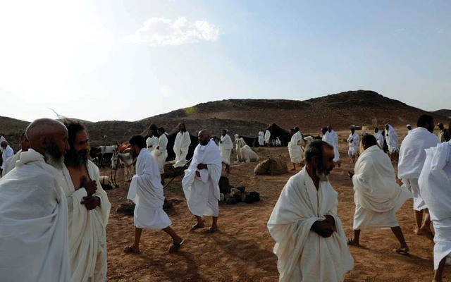 "مشهد من الفيلم في مناسك الحج \tمن المصدر"
