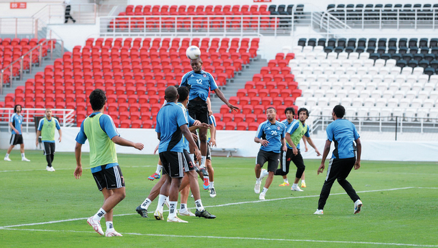 "من مران الجزيرة استعداداً  للموسم الجديد\t من المصدر"