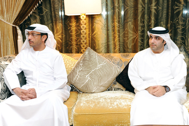 "عمر الفلاسي وسعيد بن ملهوف خلال اللقاء"