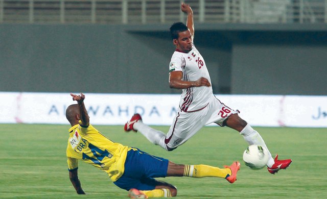 "من مباراة الوحدة مع النصر السعودي في البطولة الودية\t\tمن المصدر"