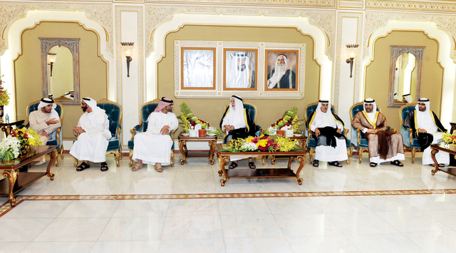 "عمار وراشد النعيمي خلال الاستقبالات"