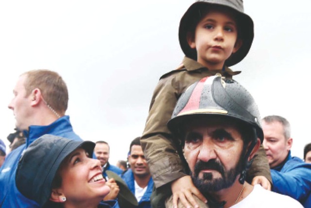 "محمد بن راشد وهيا بنت الحسين وكريمتهما الجليلة"