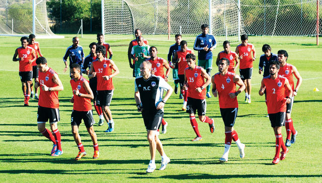 "جانب من تدريبات العين في مدريد\t\t\tمن المصدر"