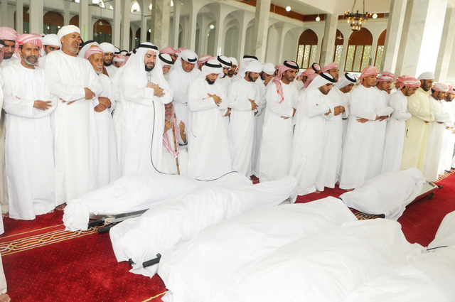 "خلال الصلاة على الجثامين"