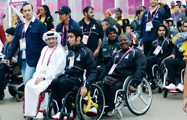 "صورة جماعية للاعبي منتخب المعاقين \t تصوير: جابر عابدين"
