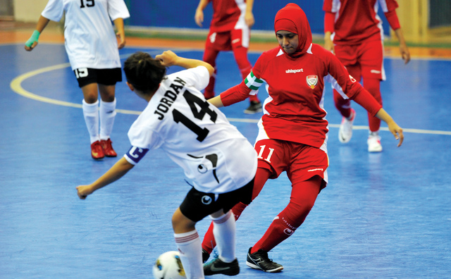 "من مباراة منتخب الصالات والاردن في البطولة"