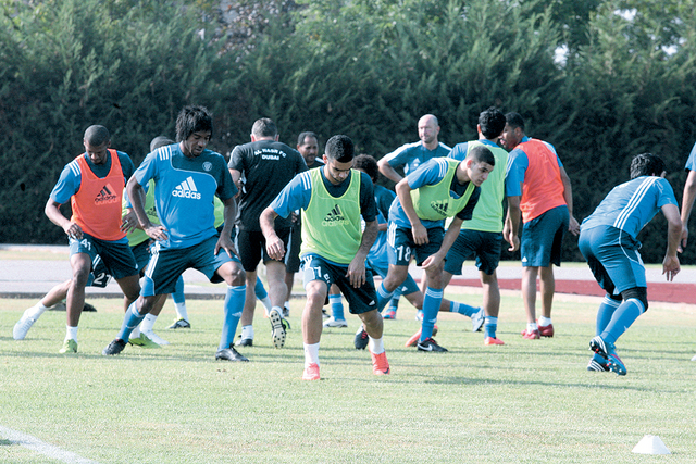 "جانب من تحضيرات النصر للموسم الجديد \t البيان"
