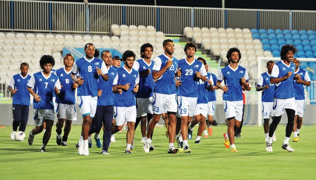 "جانب من تدريبات بني ياس استعداداً لكأس اتصالات\tمن المصدر"