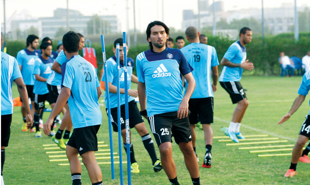 "جانب من تدريبات النصر \tتصوير ــ عاطف الغمري"