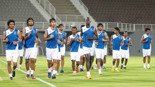 "الوحدة جاهز لاتحاد كلباء وهدفه الفوز الثاني \tتصوير ــــ مجدي اسكندر"