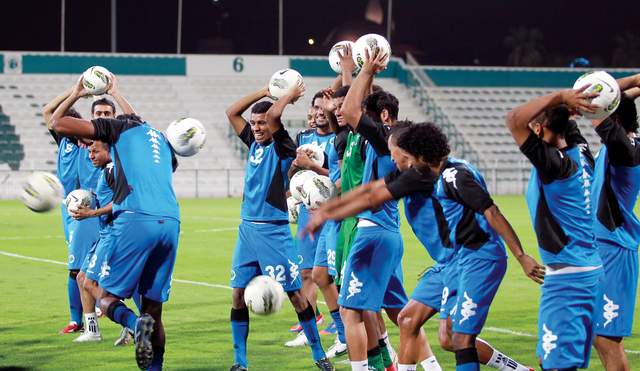 "تفاؤل في تدريبات الشباب البيان"