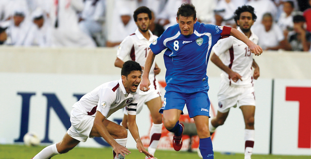 "خسارة مؤلمة لقطر أمام أوزبكستان\tأ.ف.ب"