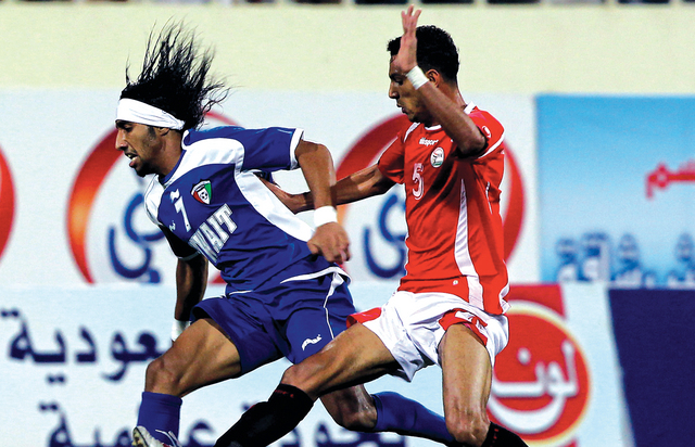 "من مباريات المنتخب اليمني في كأس الخليج\t أرشيفية"