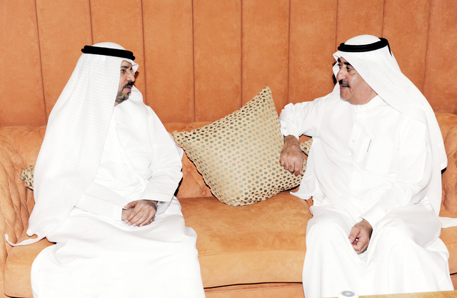 "سعود المعلا لدى استقباله وزير العدل وام"