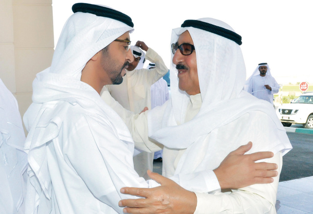 "أمير الكويت وحمدان بن زايد"