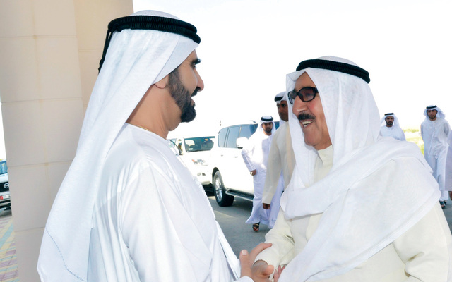"صباح الأحمد ومحمد بن راشد"