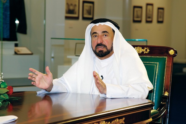 "حاكم الشارقة متحدثا عن اصداراته الجديدة \tمن المصدر"