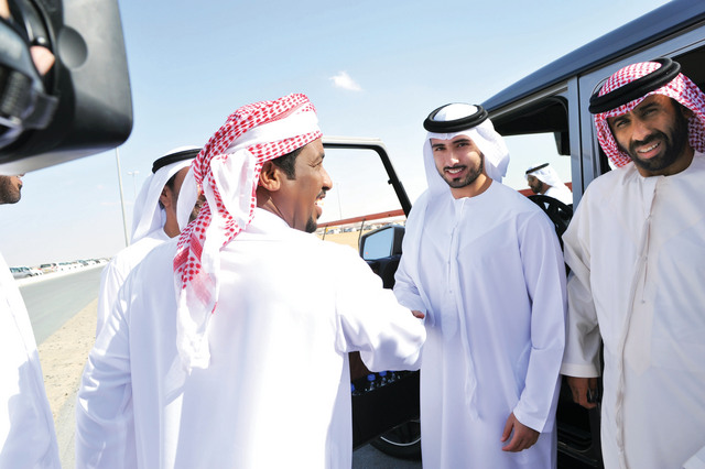"ماجد بن محمد خلال حضوره السباق"