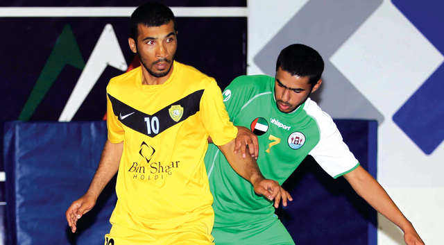 "مباراة الوصل ودبا الحصن في دوري كرة الصالات\t تصوير - يونس يونس"