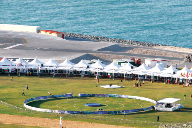 "موقع مونديال المظلات مجهز على أعلى مستوى\t تصوير- عماد علاء الدين"