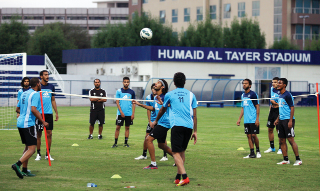 "جانب من تدريبات سابقة للنصر \tالبيان"