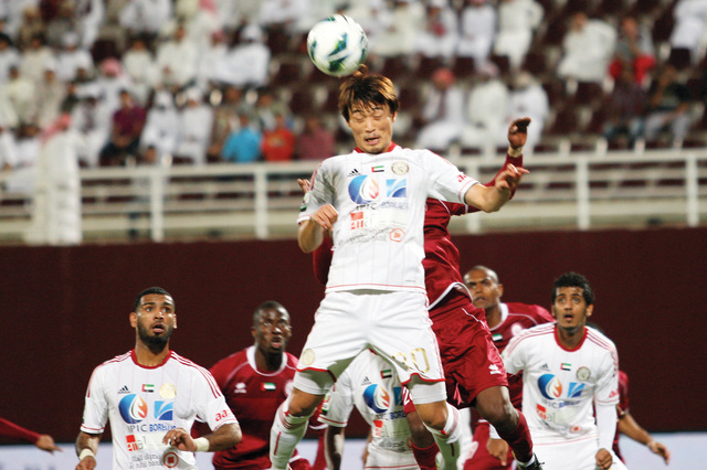 "الوحدة خسر الديربي أمام الجزيرة بأخطاء دفاعية\tتصوير: مجدي اسكندر"