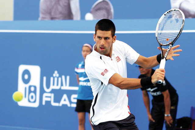 "ديكوفيتش نجح في الإطاحة بفيرير في طريق الحفاظ على لقبه تصوير - مجدي اسكندر"