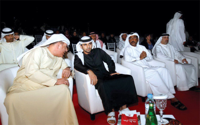 "منصور بن محمد بن راشد خلال حضوره افتتاح الدورة الـ18 لمهرجان دبي للتسوق"