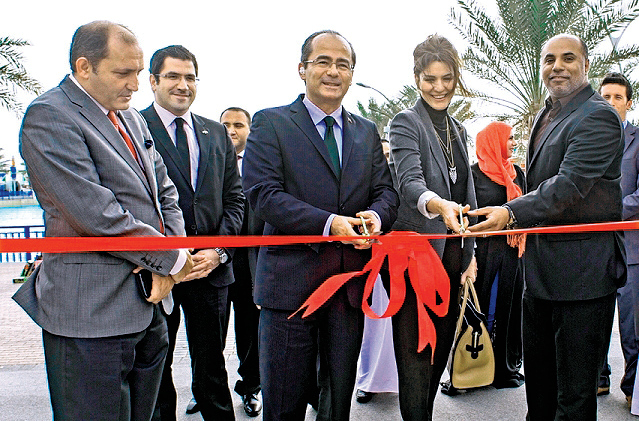 "أثناء الافتتاح الرسمي للجناح التركي من المصدر"