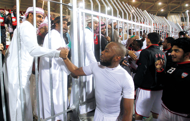 "جمهور الامارات فخور بلاعبيه\t\t أف ب"