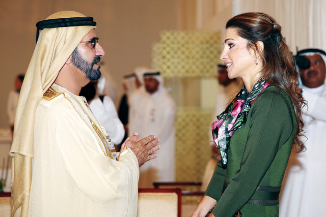 "محمد بن راشد متحدثاً لرانيا العبدالله"