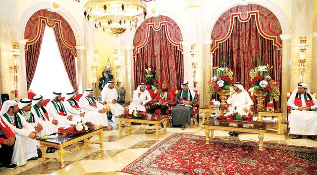 "محمد بن راشد يشيد بانجاز منتخبنا بحضور حمدان بن محمد\t وام"