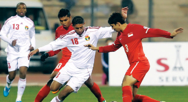"المنتخب الاردني يواجه سنغافورة \t\tارشيفية"